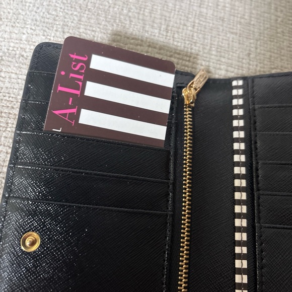 New Henri Bendel Orange Geometric Single Snap wallet with dustbag - Picture 10 of 14